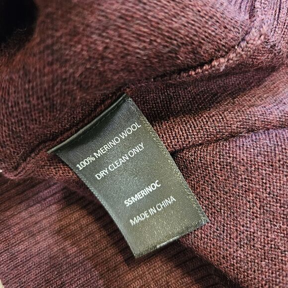 Paloma Merino Wool Crewneck Sweater Womens XXLP Maroon Red Quiet Luxury Capsule - Picture 9 of 9